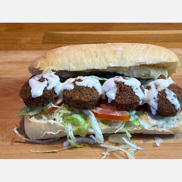 Sandwich med hjemmelavet falafel